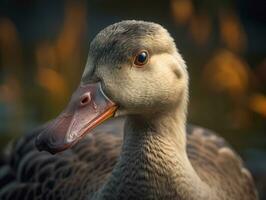 Goose bird portrait AI Generated photo