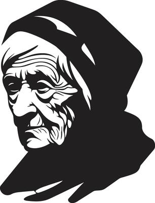 Old Womens Vector Silhouettes Aging Gracefully Vector Art of Old Women