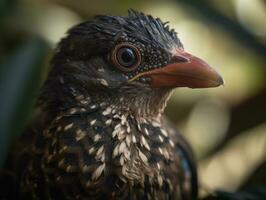 quelea pájaro retrato ai generado foto