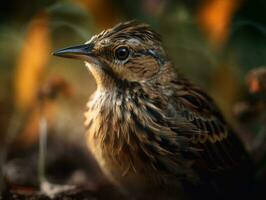 Lark bird portrait AI Generated photo