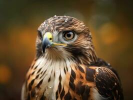 Hawk bird portrait AI Generated photo