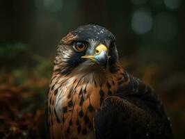 Falcon bird portrait AI Generated photo