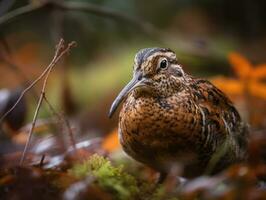 Woodcock bird portrait AI Generated photo