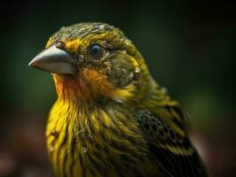 pinzón pájaro retrato ai generado foto