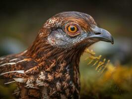 Grouse bird portrait AI Generated photo