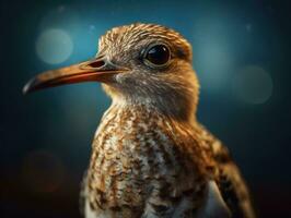 Sandpiper bird portrait AI Generated photo