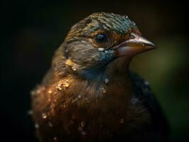 Finch bird portrait AI Generated photo