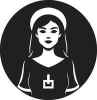 Nurse Characters Portraying Dedication in Art Nurse Symbols in Graphic Design Conveying Hope vector
