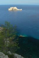 Beautiful beach at Punta de Castellar, Santa Agnes de la Corona, Balearic Islands, Spain. photo