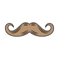 icono de vector de bigote