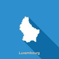Luxemburgo mapa icono vector