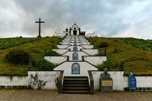 nuestra dama de paz capilla - sao miguel isla, Portugal foto