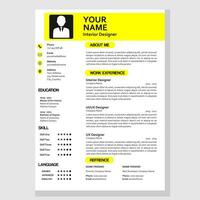 CV diseño para empresa vector