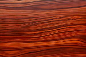 Cocobolo wood with its reddish brown color and striking grain wood texture, AI Generated photo