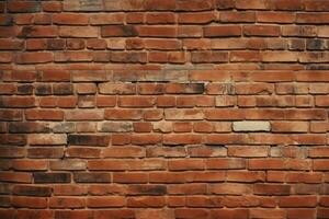 Antique Red bricks texture, AI Generated photo