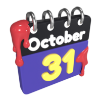 calendario ottobre 31 png