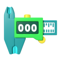 vernier calibrador 3d ilustración icono png