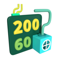 Hotbed And Hotend 3D Illustration Icon png