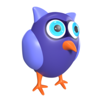 Halloween Owl 3D Illustration Icon png