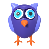 Halloween Owl 3D Illustration Icon png