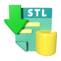 STL Download 3D Illustration Icon png