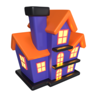 halloween hus 3d illustration ikon png