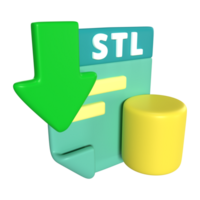 STL Download 3D Illustration Icon png