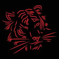 rhinestone tiger victor t shirt design vector