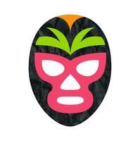 Vector minimalist flat lucha mask isolated on white background