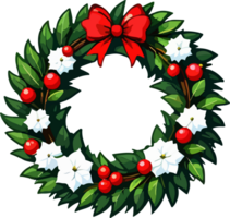 Christmas Wreath Cartoon Image AI Generative png