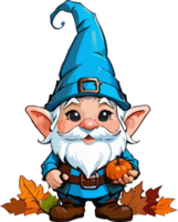 Thanksgiving Gnome Cartoon Clip Art AI Generative png
