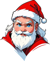 Père Noël claus dessin animé logo ai génératif png