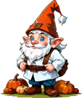 Thanksgiving Gnome Cartoon PNG Image AI Generative