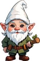 hiver gnome dessin animé agrafe art ai génératif png