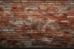 Aged Red bricks texture, AI Generated photo