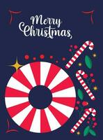 moderno alegre Navidad Navidad saludo tarjeta diseño con tipografía mínimo bandera, póster, cubrir plantillas, social medios de comunicación enviar vector