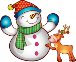 Santa allegro Natale cartone animato personaggio e elemento png