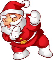 Santa allegro Natale cartone animato personaggio e elemento png