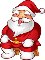 santa merry christmas cartoon character and element png