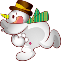 Santa allegro Natale cartone animato personaggio e elemento png