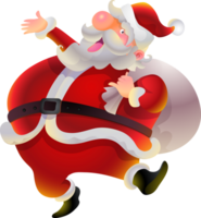 Papa Noel alegre Navidad dibujos animados personaje y elemento png