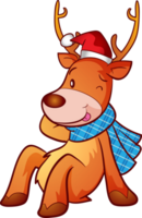 santa merry christmas cartoon character and element png