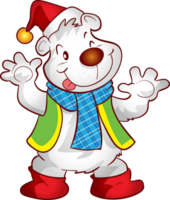 santa merry christmas cartoon character and element png