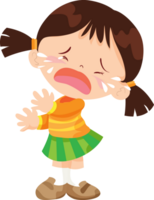 expression triste et cri dessin animé personnage png