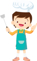 cute people cooking in the kitchen concept png