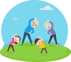 cute people training exercise cartoon character png