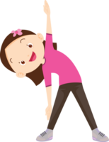 cute people training exercise cartoon character png