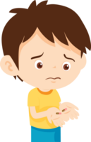 expression triste et cri dessin animé personnage png