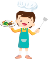 cuisine les enfants garçon peu des gamins fabrication délicieux nourriture professionnel chef png