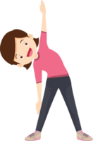 cute people training exercise cartoon character png